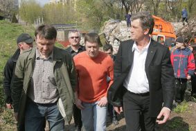 Ющенко в Музейном комплексе «Мистецький арсенал»