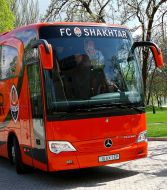 New club bus of FK ”Shakhter”