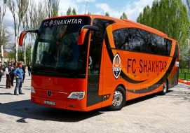New club bus of FK ”Shakhter”