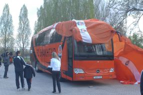 New club bus of FK ”Shakhter”