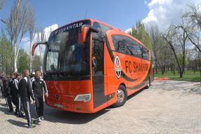 New club bus of FK ”Shakhter”