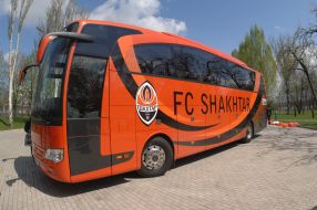 New club bus of FK ”Shakhter”
