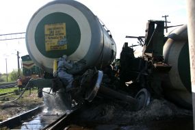 Ammoniac water leakage in Poltava oblast