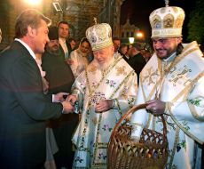 Viktor Yushchenko and Metropolitan Vladimir