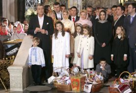 Easter divine service in St. Vladimir Cathedral