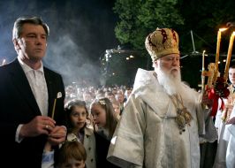 Viktor Yushchenko, Taras, Sofiya, Kristina, Yarina-Dominika and Filaret