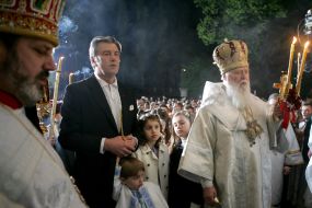 Viktor Yushchenko, Taras, Sofiya, Kristina, Yarina-Dominika and Filaret