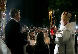Viktor Yushchenko, Taras, Sofiya, Kristina, Yarina-Dominika and Filaret