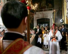 Viktor Yushchenko with his family, Raisa Bogatyryova, Leonid Chernovetskiy and Yuliya Timoshenko