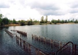Submerged berth in Pripyat