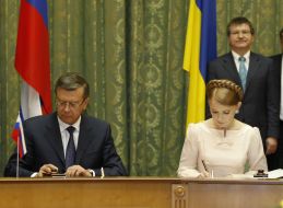 Viktor Zubkov and Yuliya Timoshenko