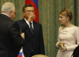 Viktor Zubkov, Yuliya Timoshenko and Viktor Chernomyrdin