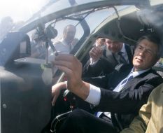 Victor Yushchenko on presentation of helicopter KT-112 «Cadet»