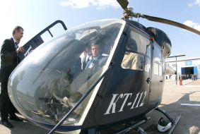Victor Yushchenko on presentation of helicopter KT-112 «Cadet»