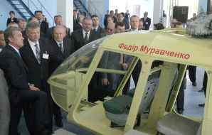 Victor Yushchenko on presentation of helicopter KT-112 «Cadet»