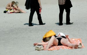 Beach season in Odessa