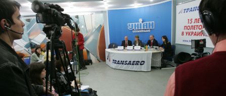 UNIAN press-conferense of ”Transaero” airline company