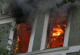 Пожар возле Секретариата Президента