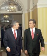 Viktor Yushchenko and James Gordon Brown
