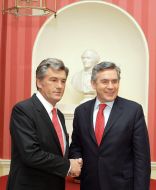 Viktor Yushchenko and James Gordon Brown