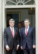 Viktor Yushchenko and James Gordon Brown