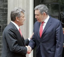 Viktor Yushchenko and James Gordon Brown