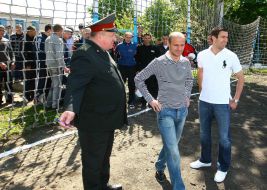 Igor Duljaj, Dario Srna and Anatoliy Grichshenko