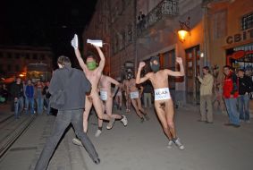 Action ”Naked heat” in Lvov