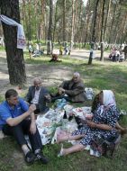 Церемония памяти на территории заповедника «Быковнянские могилы»