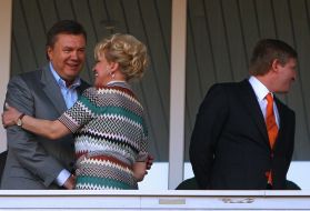 Raisa Bogatyryova, Rinat Akhmetov and Viktor Yanukovich