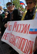 Mass meeting in support the mayor of Moscow Yury Luzhkov in Sevastopol