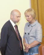 Aleksandr Turchinov and Ludmila Denisova