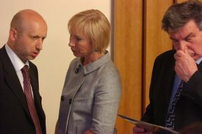 Aleksandr Turchinov, Ludmila Denisova and Viktor Poltavets