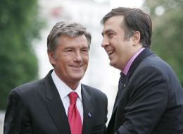 Михаил Саакашвили и Виктор Ющенко