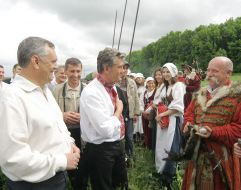 Виктор Ющенко на действе «Битва под Корсунем»