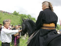 Виктор Ющенко на действе «Битва под Корсунем»