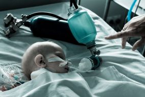 Child after heart surgery