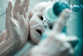 Child after heart surgery