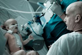 Child after heart surgery