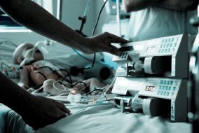 Child after heart surgery