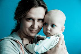 Child after heart surgery