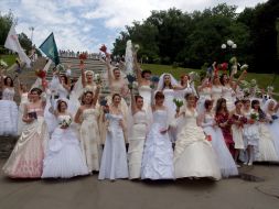 Brides parade in Kharkov