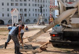 Установка скульптуры ”Гетман Сагайдачный”