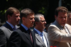 Mikhail Pozhivanov, Ivan Vasyunik, Vasily Vovkun and Sergey Kunitsyn