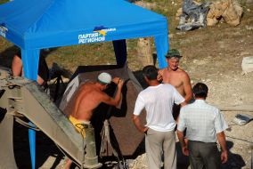 Установка памятника Екатерине II