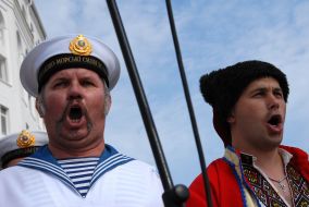 Открытие скульптуры ”Гетман Сагайдачный”