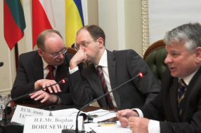 Ceslovas Jursenas, Arseny Yatsenyuk and Bogdan Borusewicz