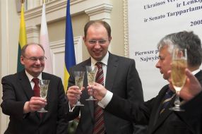Ceslovas Jursenas, Arseny Yatsenyuk and Bogdan Borusewicz