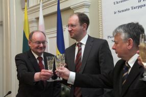 Ceslovas Jursenas, Arseny Yatsenyuk and Bogdan Borusewicz