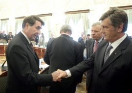 Viktor Yushchenko and Yaap de Hoop Scheffer